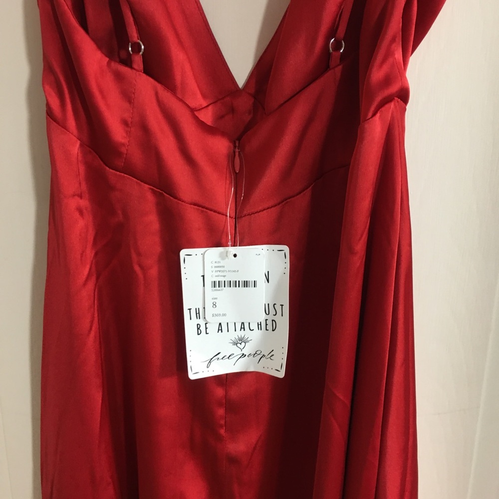 SOLD!! Free People Cherry Red Gown NWT! - Picture 6 of 8